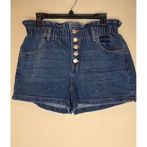 Wild Fable High Rise Ruffle Waist Button-fly Jean Shorts - Size Large‎